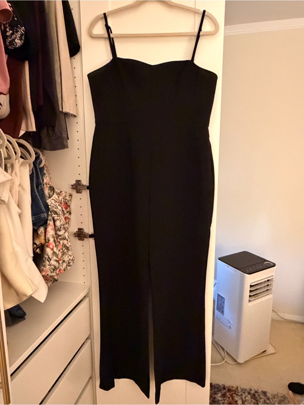 French Connection Wide-Leg Sweetheart Neck Jumpsuit